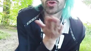 Getting naked and change my cloth on a hiking trail - 13 image