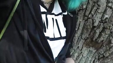 Getting naked and change my cloth on a hiking trail - 15 image