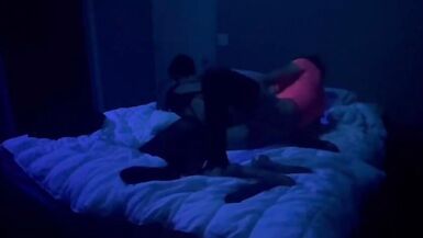 Sissy Stepsisters Fucking Away Under The UV-A lights At Home - 5 image