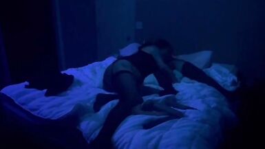 Sissy Stepsisters Fucking Away Under The UV-A lights At Home - 7 image