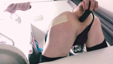 Cute femboy stretching asshole - 1 image