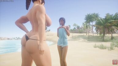 Huge Futa Girl Fucks Ladyboy in the Ass - 2 image