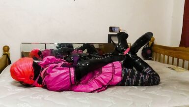 Sissy Maid Strict Armbinder Hogtie - 12 image