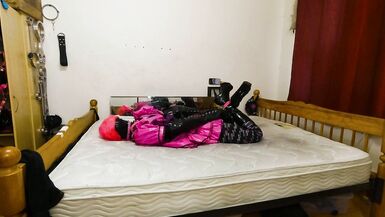 Sissy Maid Strict Armbinder Hogtie - 15 image