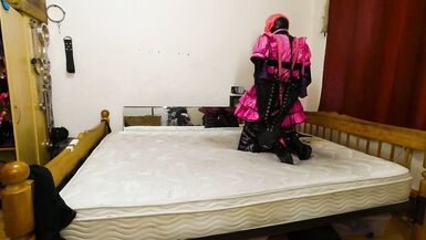 Sissy Maid Strict Armbinder Hogtie - 6 image