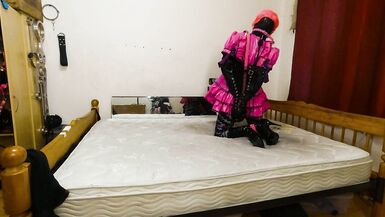 Sissy Maid Strict Armbinder Hogtie - 8 image