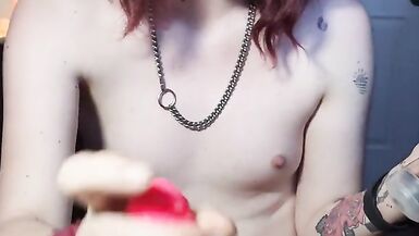 Transgirl enjoys toying and playing with herself - 5 image