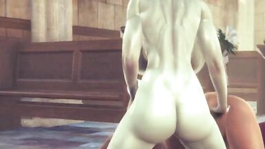 futa lady dimitrescu fucks ada wong and jill valentine - 12 image