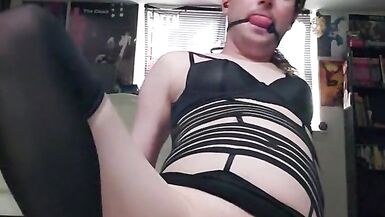 Ball Gagged Sissy Dildo - 11 image