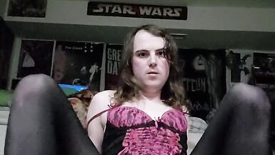 Sissy fucks Dildo in chastity - 6 image