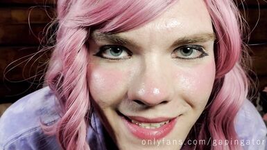 Femboy takes big dildo and self facial - 3 image