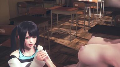Hentai Uncensored 3D - Yumiko x Futanari Classmate Hardsex - 7 image