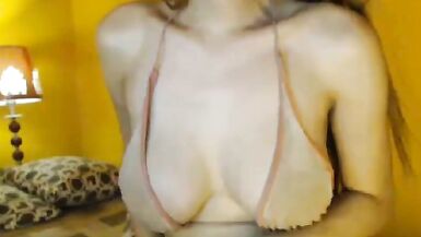 Super Busty Shemale on Webcam Show - 2 image