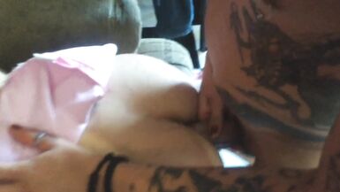 Tattooed guy fucks kawai trany - 2 image