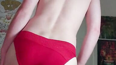 Sissy Skylar Tries on Panties - 5 image