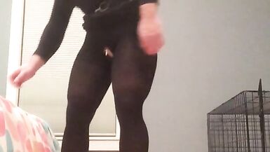 Raquel's rubber pussy (trans, crossdress, female mask, fetish, skirt, pantyhose, kinky, encasement) - 7 image