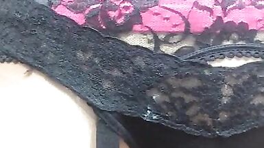 Naughty Nadia (trans, crossdressing, feminization, transformation, female mask, garters, high heels) - 15 image