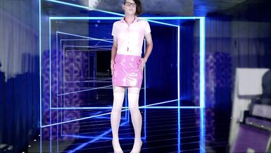 Trans sissy gurl striptease lap dance and riding dildo - 2 image