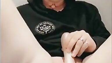 I pump my T-dick and cum from my sucking vibrator - 15 image