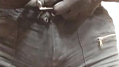 Alex's dildo play (trans, crossdress, fetish, corset, pantyhose, high heels, female mask, leather) - 7 image