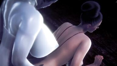 futa lady dimitrescu fucks excella - 7 image