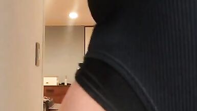 Blair's striptease (trans, crossdress, strip, female mask, wig, pantyhose, tight dress, mask, heels) - 11 image