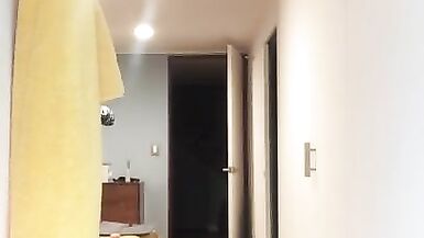 Blair's striptease (trans, crossdress, strip, female mask, wig, pantyhose, tight dress, mask, heels) - 2 image