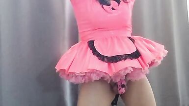 Sissy Candy locked on her dildo stand again - 7 image