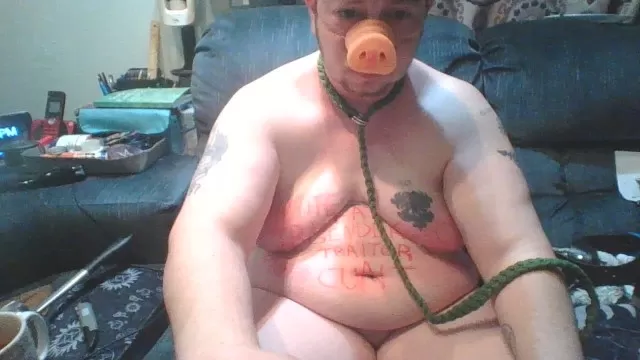 Fat FTM Piggy Self Shaming Humiliation and Verbal Humiliating BDSM Body  Writing Slut Showing Pussy watch online