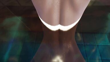 Lesbian/futa Claire Redfield x Jill Valentine Perfect body at the pool party - 15 image