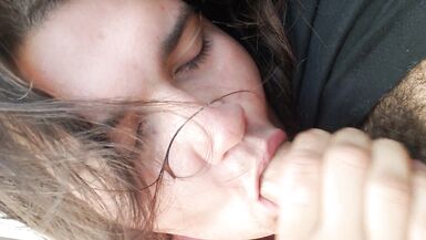 Sissy enjoying a mid day treat