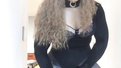 Gabrielle's lovely locks (female mask, trans, crossdress, mask, BBW, wig, corset, high heels) - 13 image