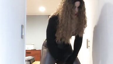 Gabrielle's lovely locks (female mask, trans, crossdress, mask, BBW, wig, corset, high heels) - 2 image