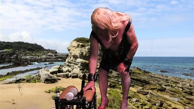 Marina rides the Monkey Rocker Love Glider fuck chair! - 1 image