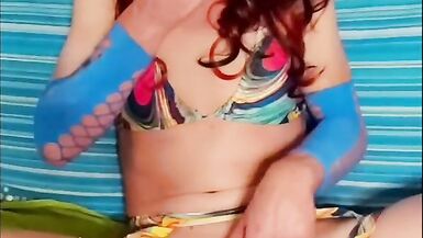 Final cumscene in my new bikini hard as hell and leaking cum - 10 image