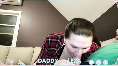 Daddy and MtF TS Lexa bareback deepthroat creampie compilation - 4 image