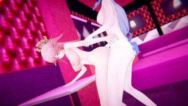 Genshin Impact - Futa Ganyu feet worship with Yae Miko - 13 image