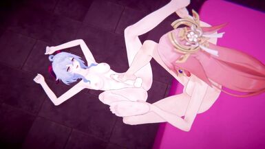 Genshin Impact - Futa Ganyu feet worship with Yae Miko - 7 image
