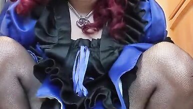Sissy Maid Candy playing with her dildos again - 10 image