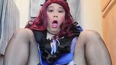 Sissy Maid Candy playing with her dildos again - 13 image