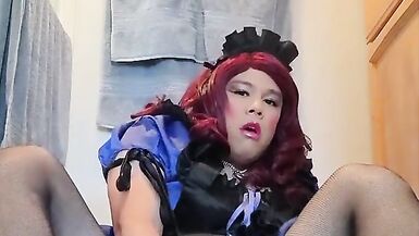 Sissy Maid Candy playing with her dildos again - 15 image