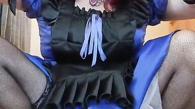 Sissy Maid Candy playing with her dildos again - 5 image