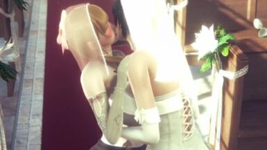 futa snow white fucks her bride - 1 image