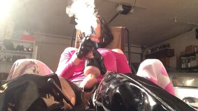 Smoking Alektra No 38 with cumshot - 1 image