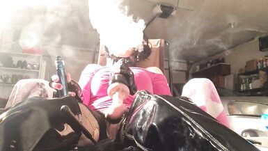 Smoking Alektra No 38 with cumshot