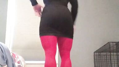 Hilda's disguise (female mask, mask, tights, trans, crossdress, high heels, short skirt, transform) - 10 image