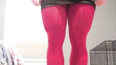 Hilda's disguise (female mask, mask, tights, trans, crossdress, high heels, short skirt, transform) - 2 image