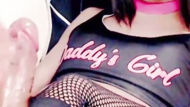 little slutty sissy cumming jerking again for daddy on cam - 11 image