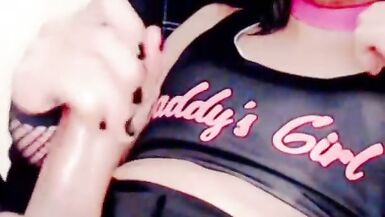 little slutty sissy cumming jerking again for daddy on cam - 3 image