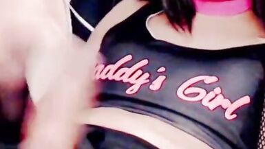 little slutty sissy cumming jerking again for daddy on cam - 9 image